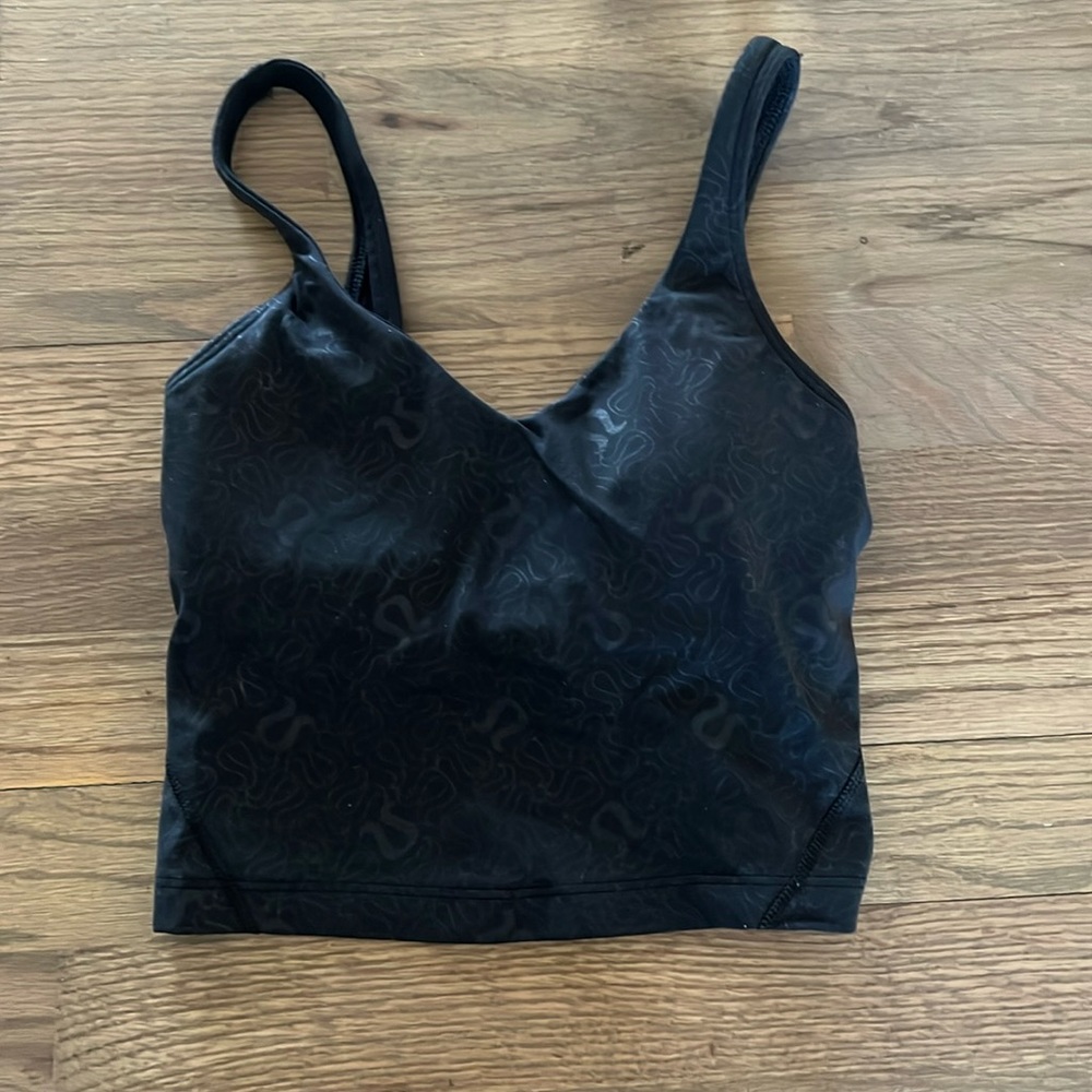 black lulu-lemon logo pattern size:0